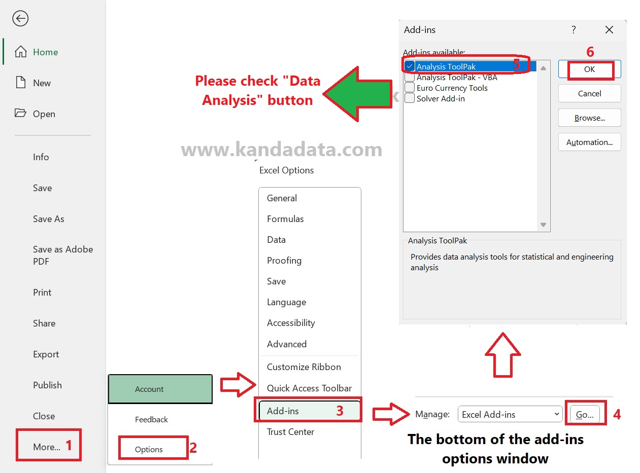 How To Enable Data Analysis Button For T Test In Excel Kanda Data 7243